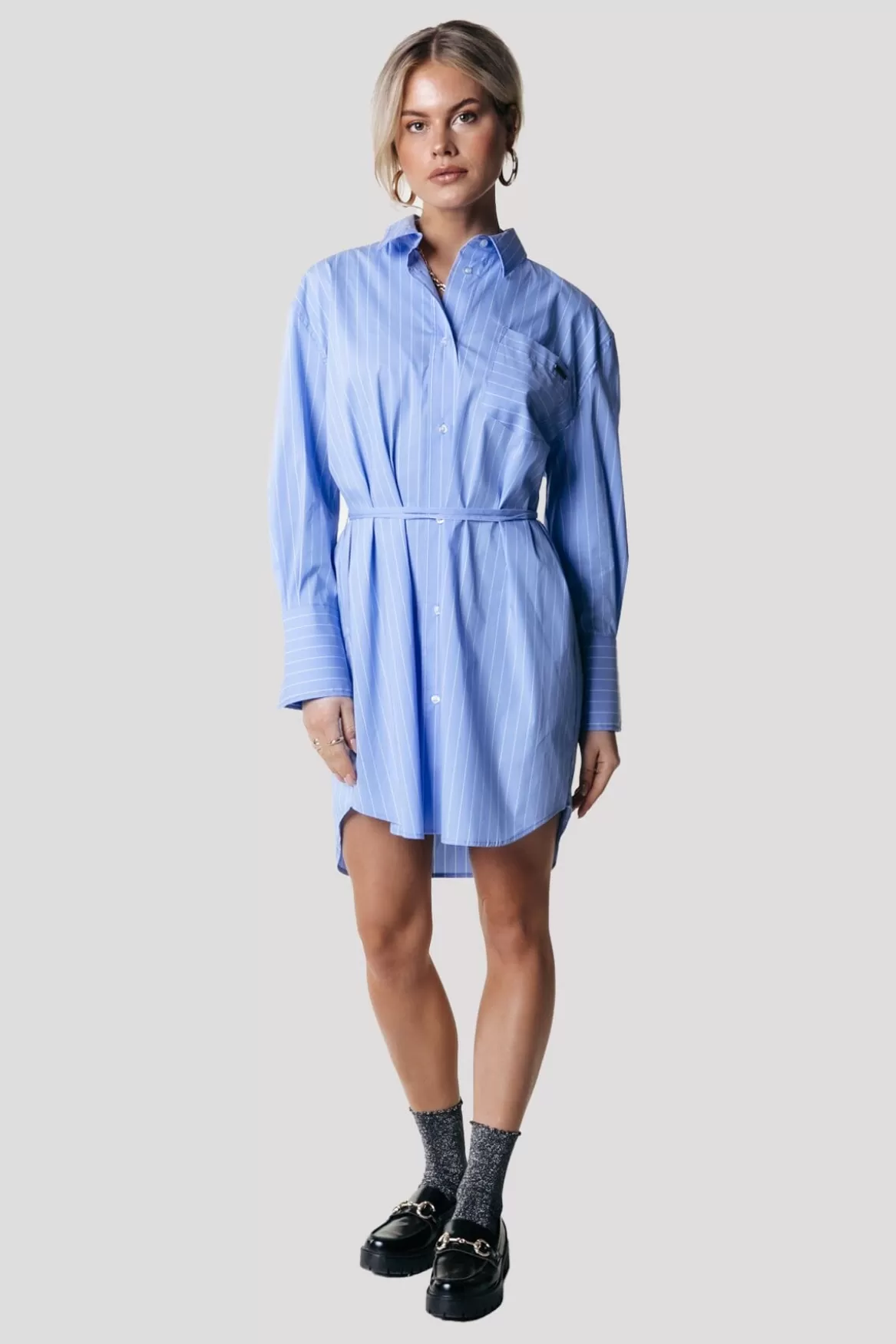 Colourful Rebel Brienna Striped Blouse Dress |