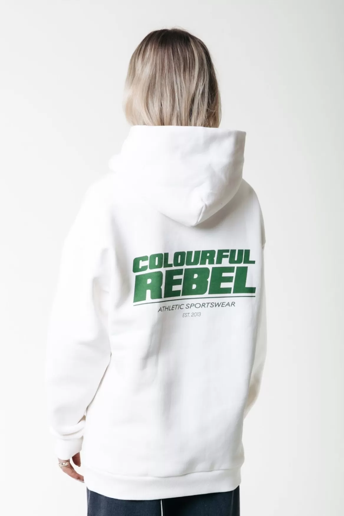 Colourful Rebel CR Bold Logo Hoodie | Off white