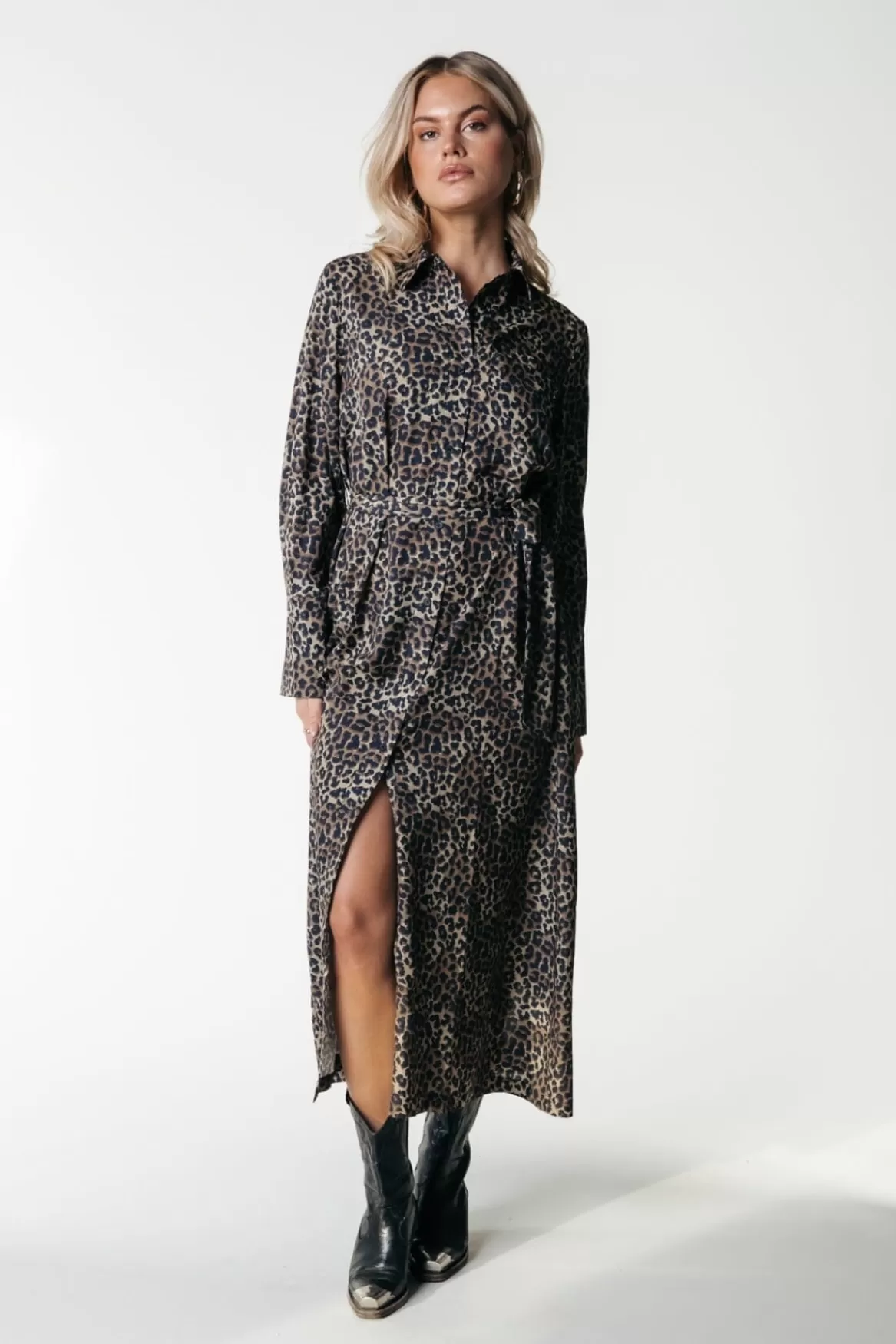 Colourful Rebel Desiree Leopard Dress | Warm Brown