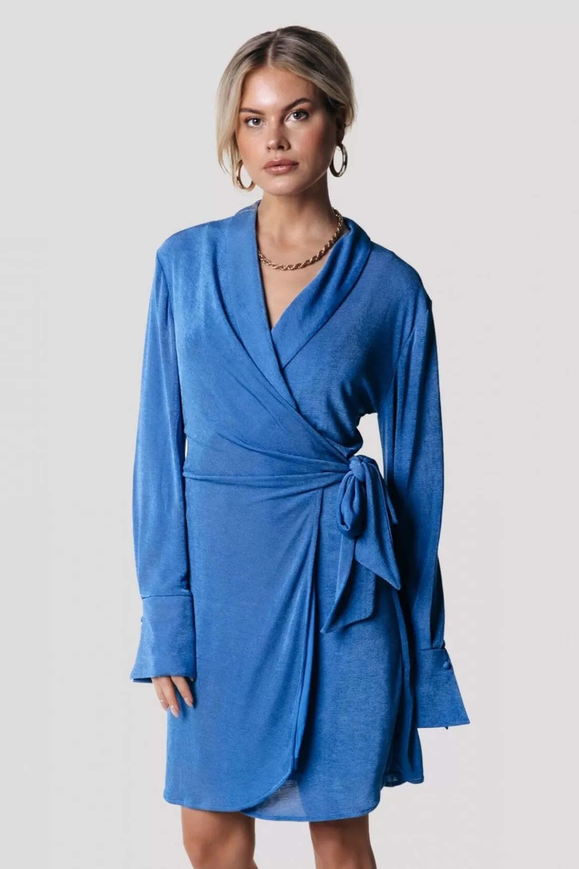 Colourful Rebel Dorin Uni Wrap Dress | Vallarta Blue