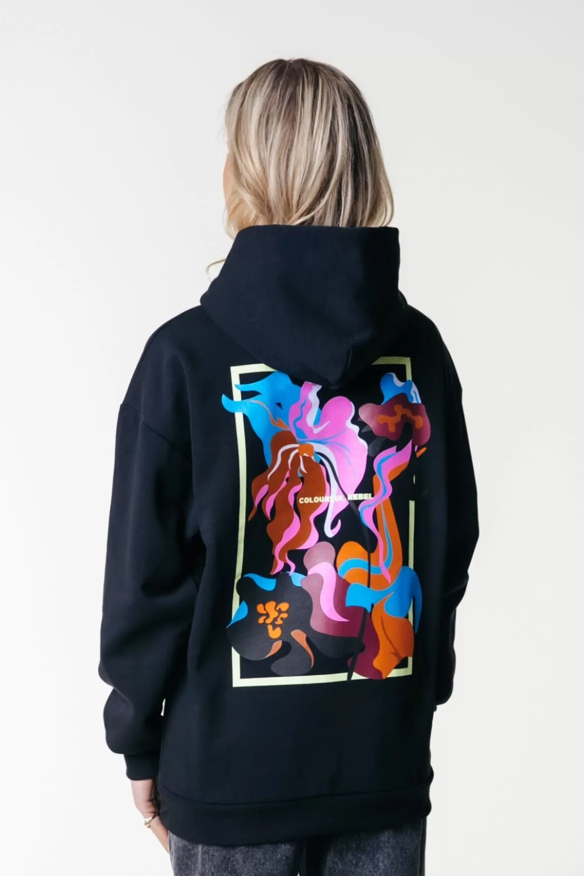 Colourful Rebel Flower Shapes Hoodie |