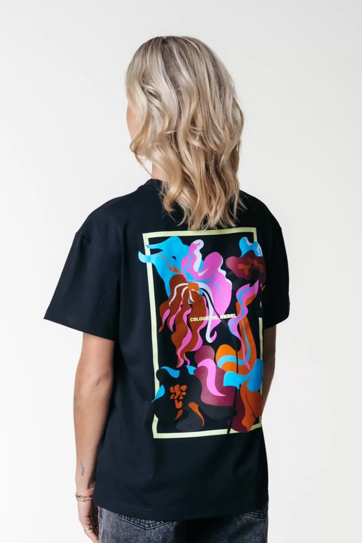 Colourful Rebel Flower Shapes T-shirt |