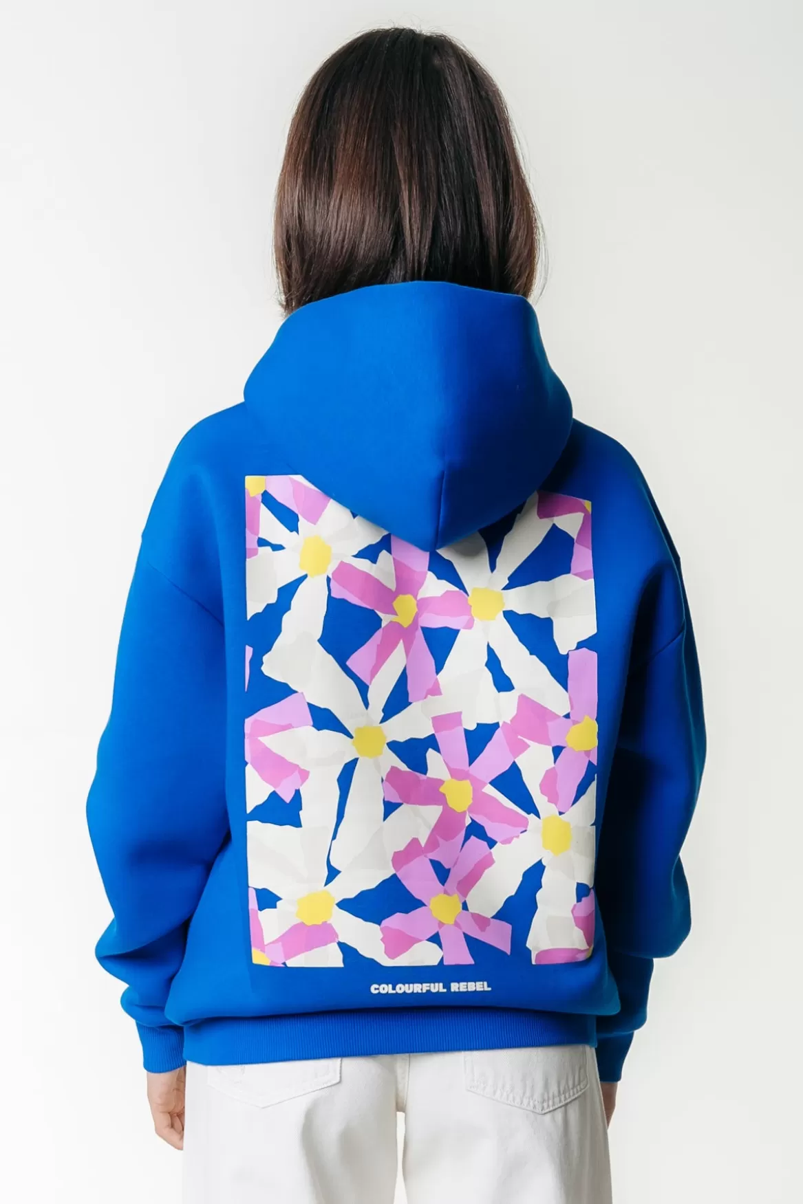 Colourful Rebel Flower Square Hoodie |