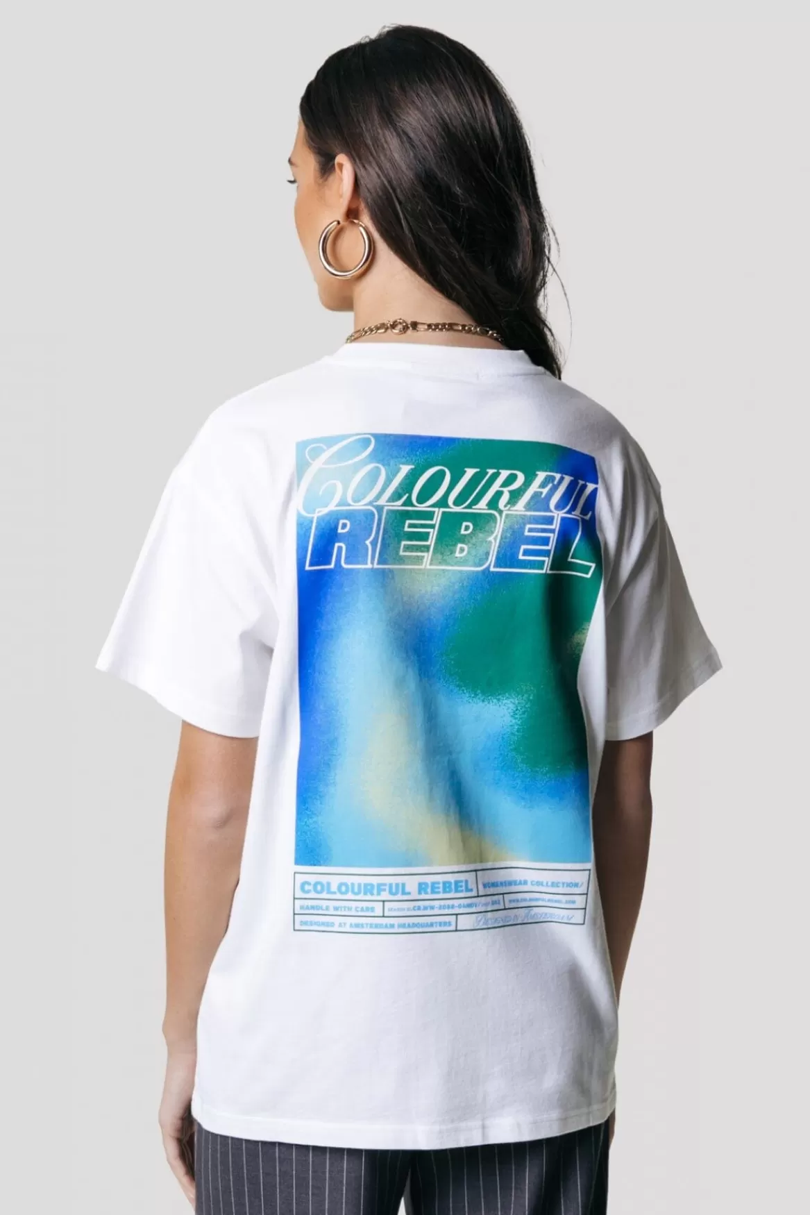 Colourful Rebel Gradient Poster T-shirt | Standard white