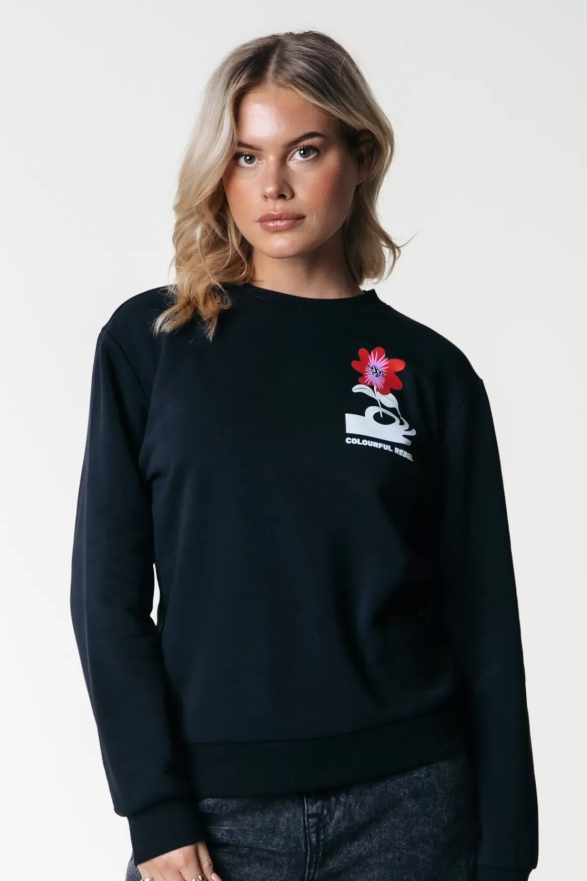 Colourful Rebel Hand Flower Sweat |