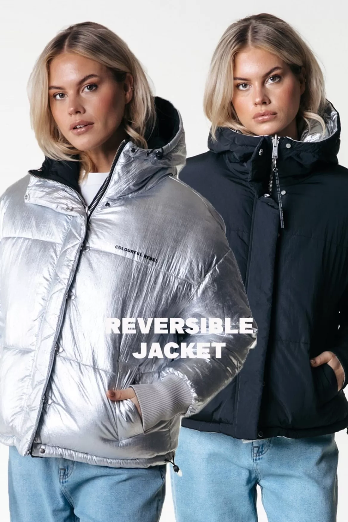 Colourful Rebel Isado Reversible Puffer Jacket |