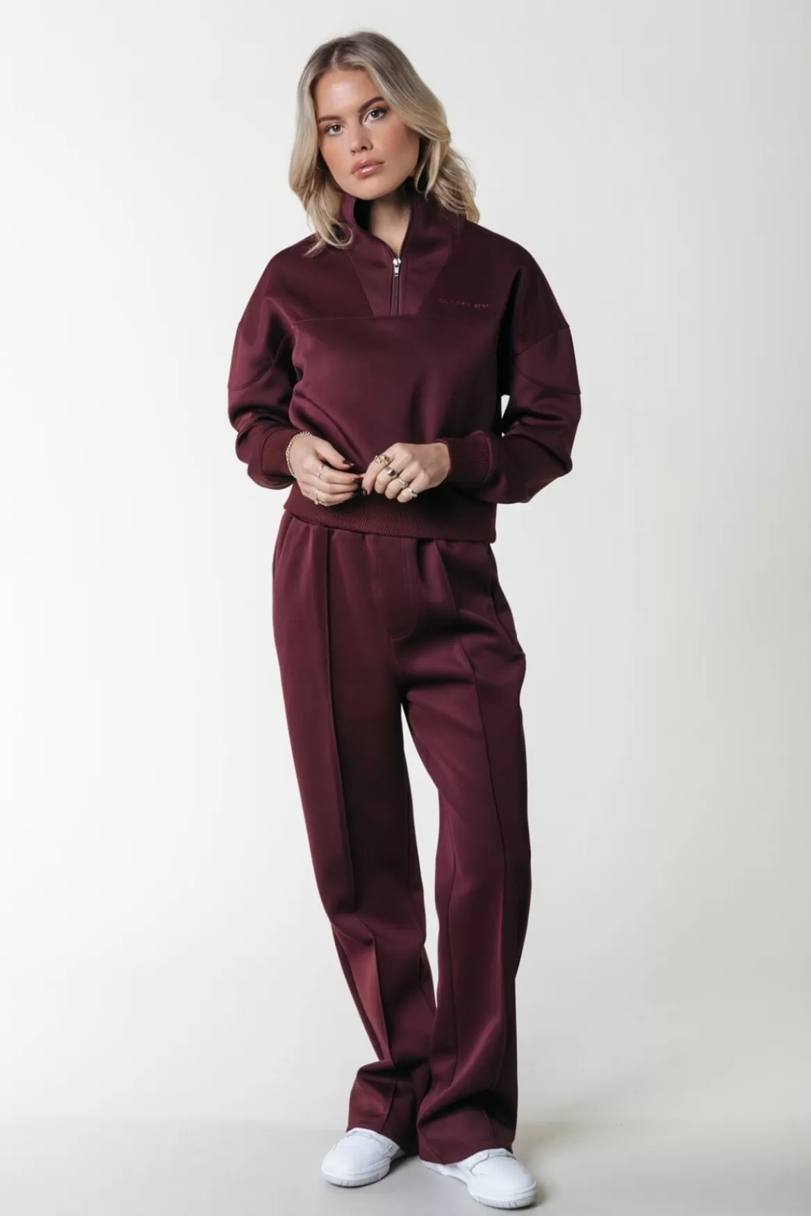 Colourful Rebel Jiby Pintuck Pants | Port Red
