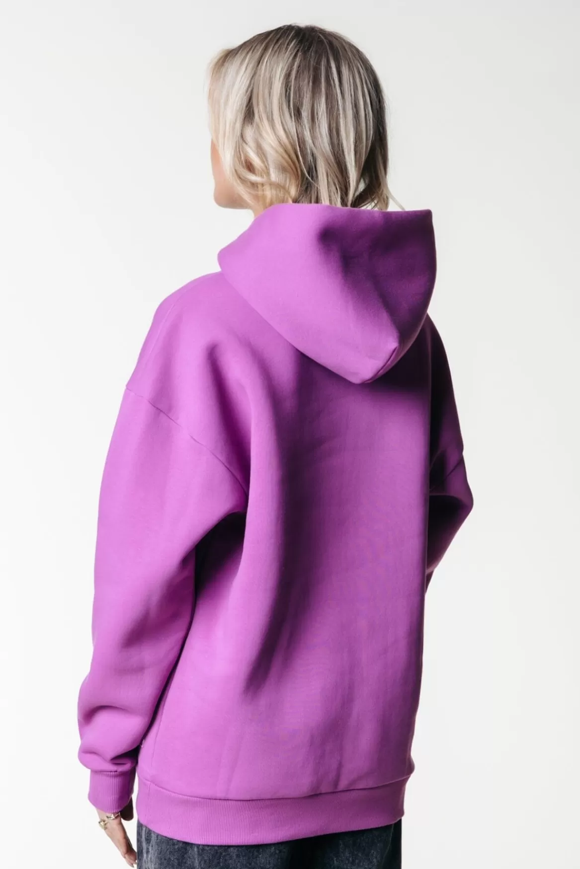Colourful Rebel Label Hoodie | Violet Pink