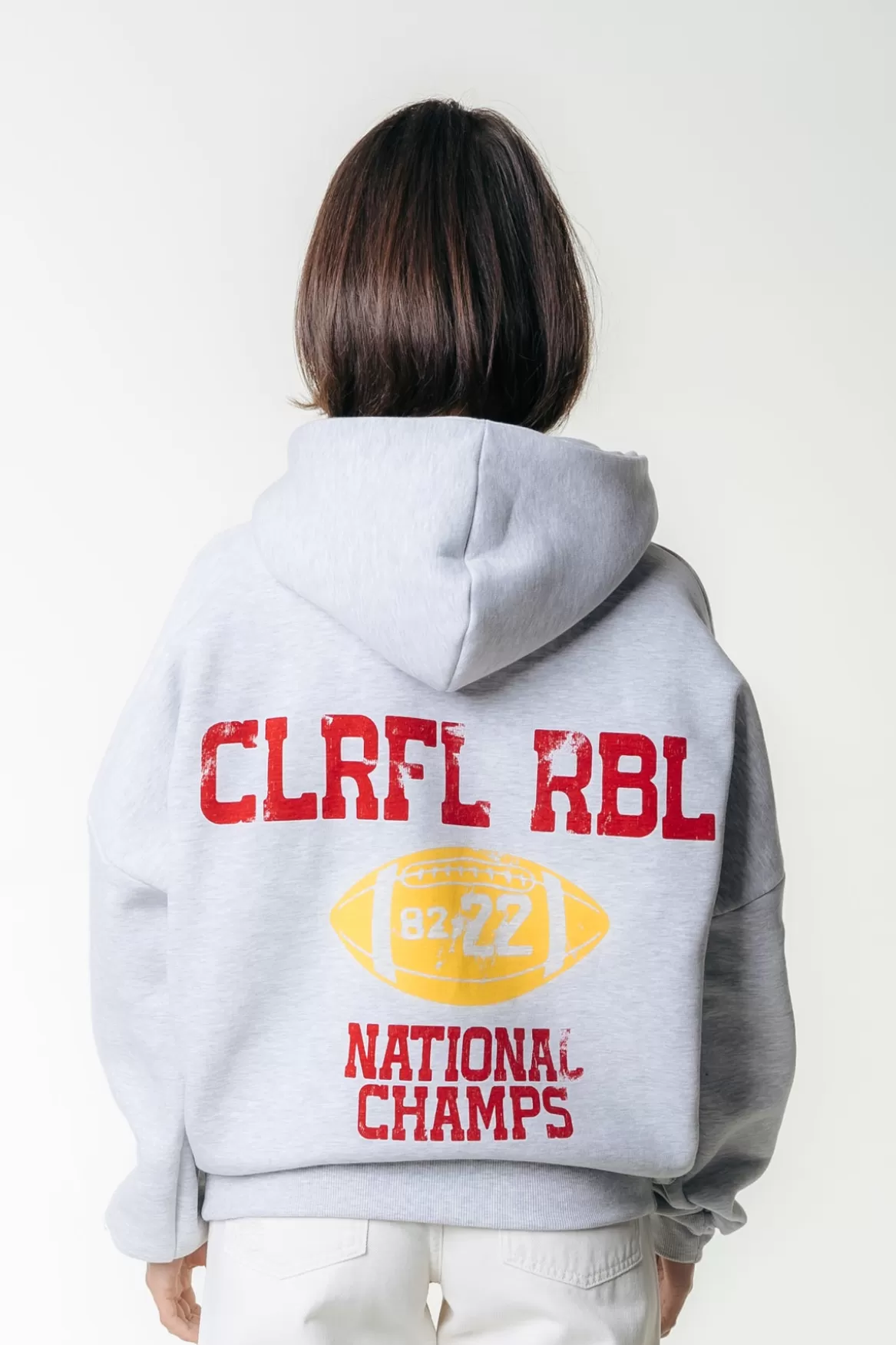 Colourful Rebel National Champs Hoodie | Light grey melange