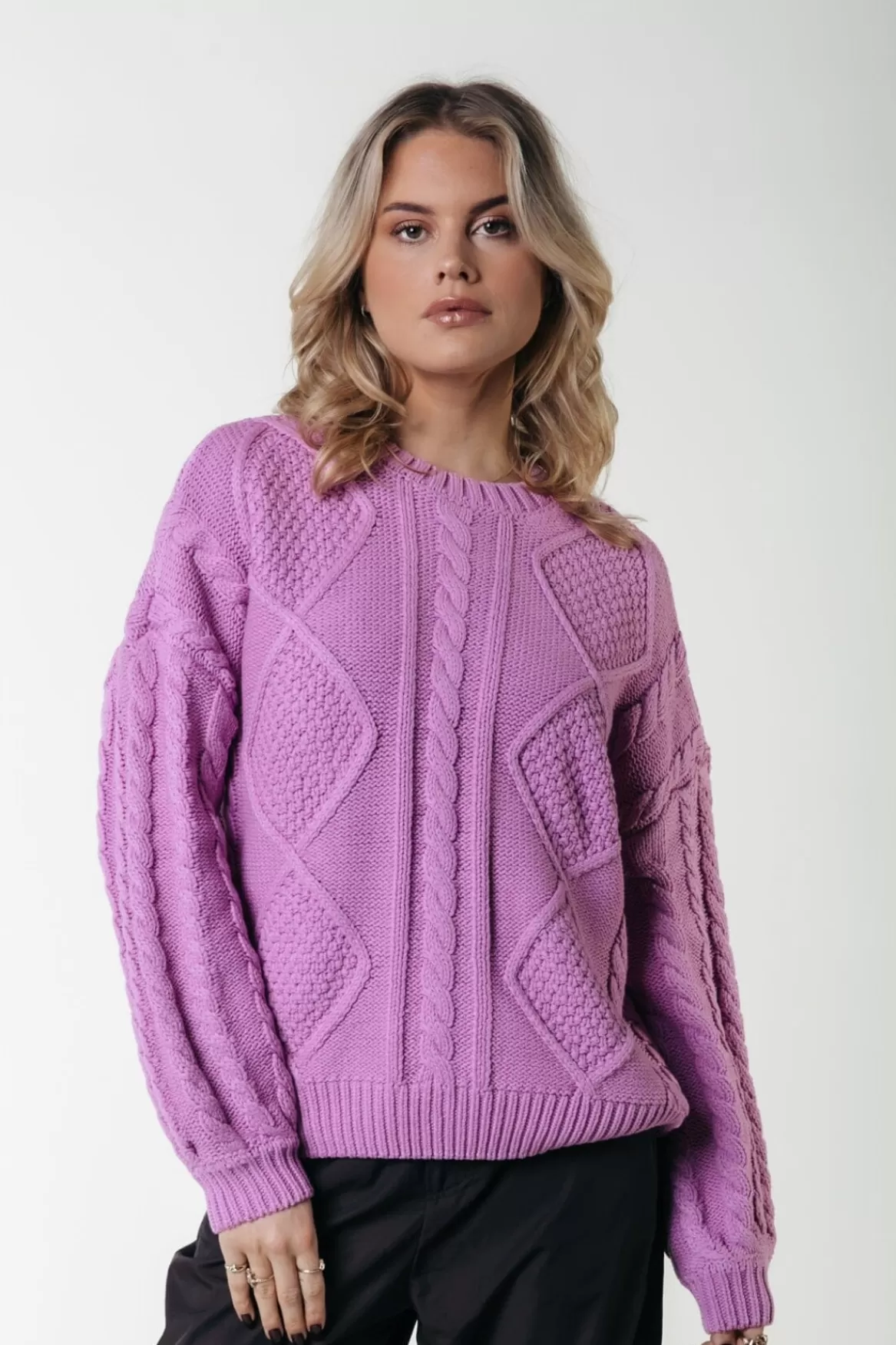 Colourful Rebel Olivia Knit | Violet Pink