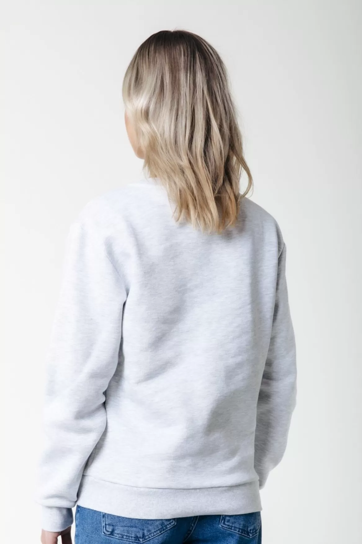 Colourful Rebel Puff Logo Sweat | Light grey melange