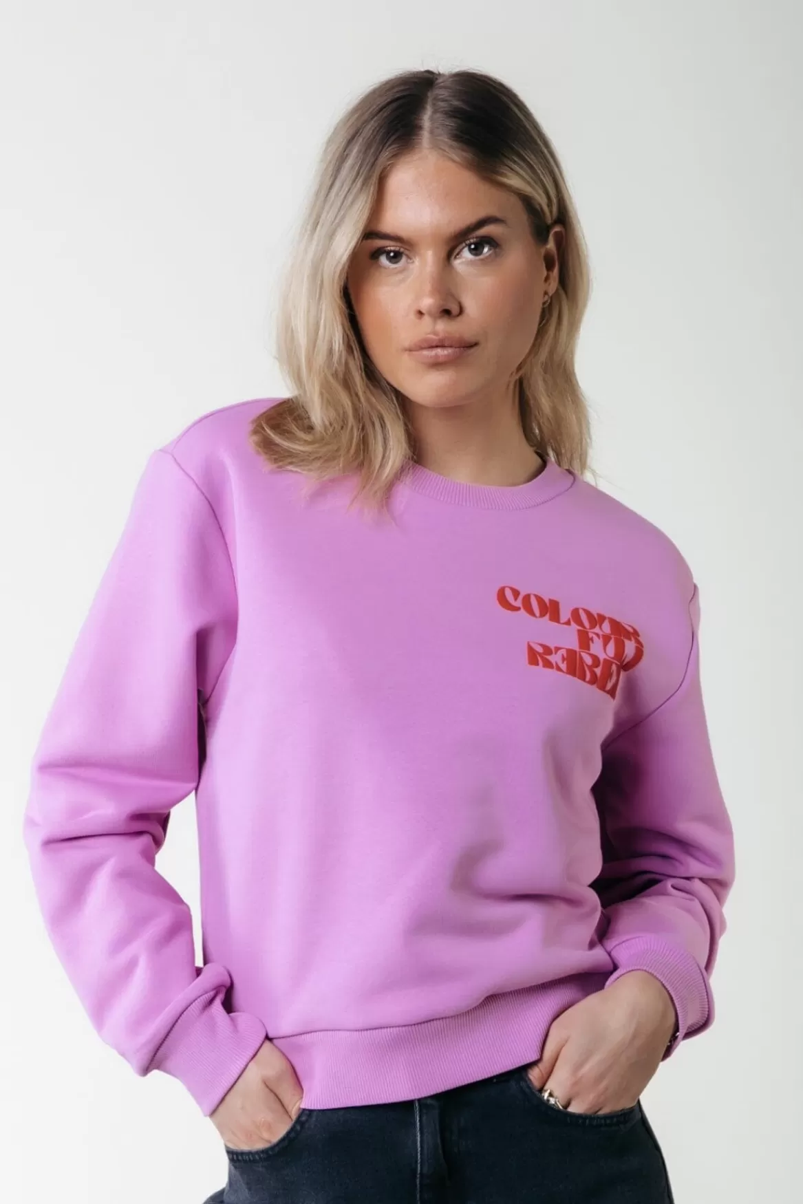 Colourful Rebel Puff Logo Sweat | Medium Violet