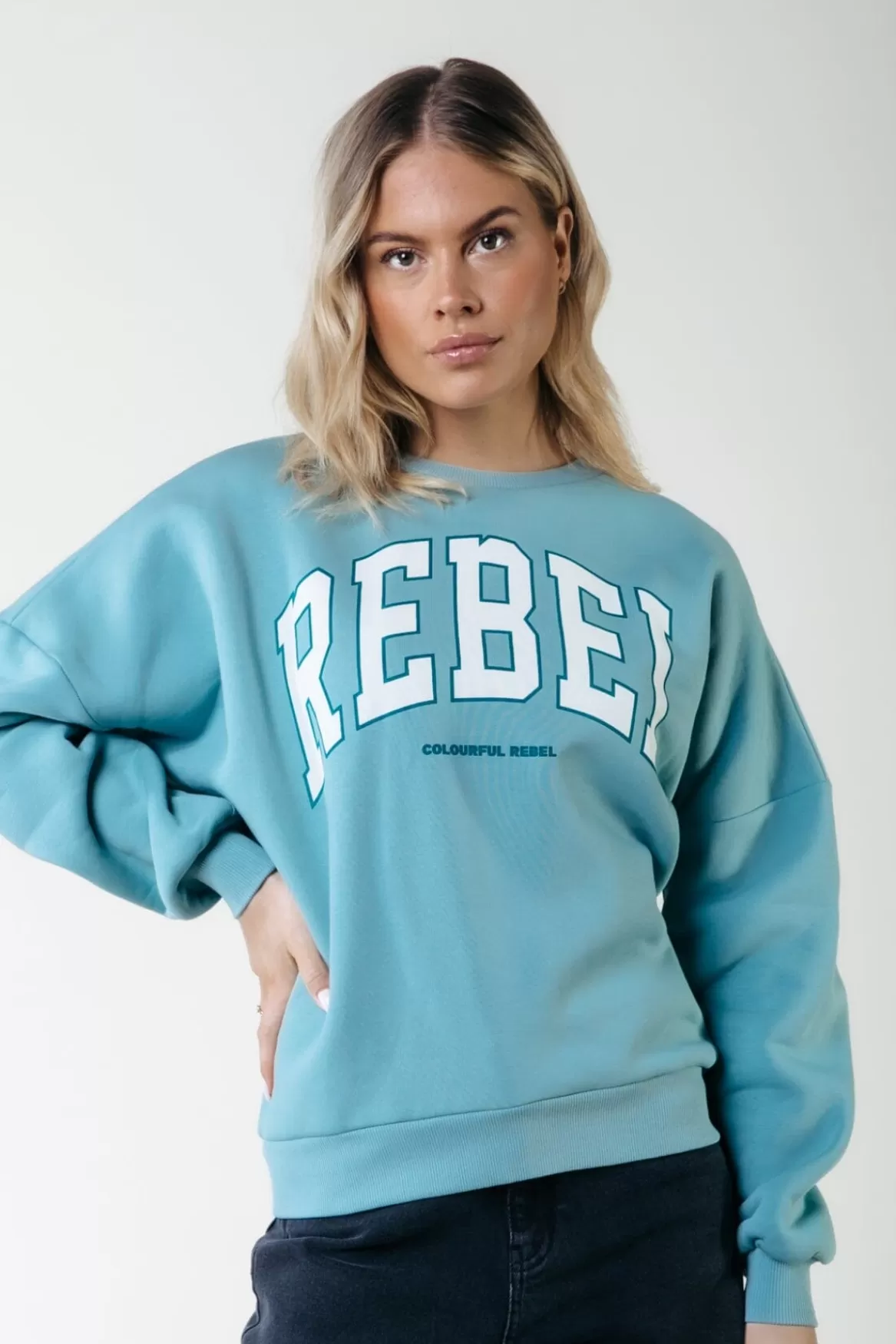 Colourful Rebel Rebel Sweat | Mineral blue