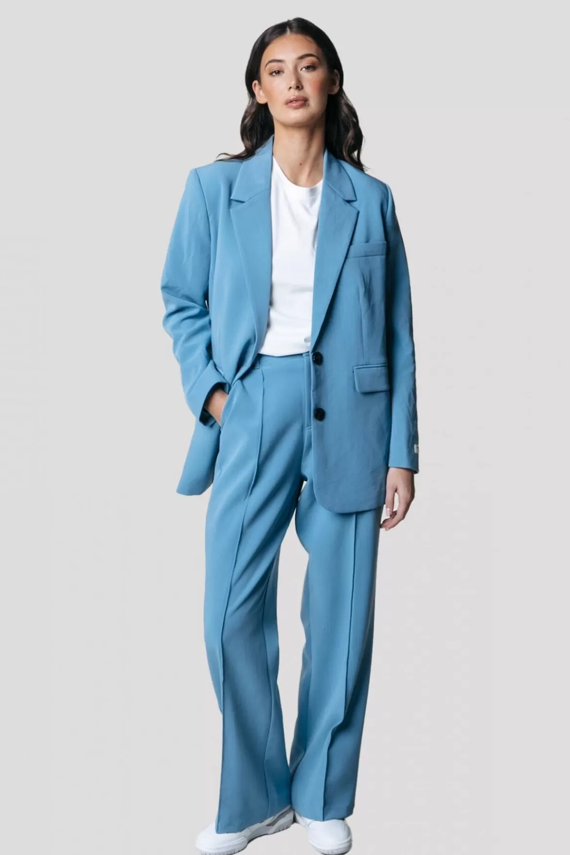 Colourful Rebel Rus Straight Pants | Adriatic Blue