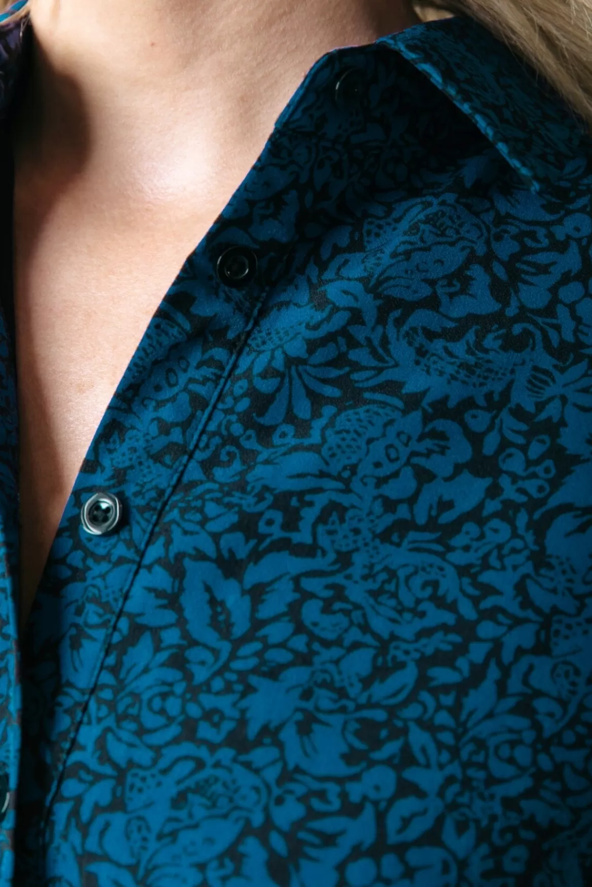 Colourful Rebel Sacha Floral Ruffle Dress | Deep Teal