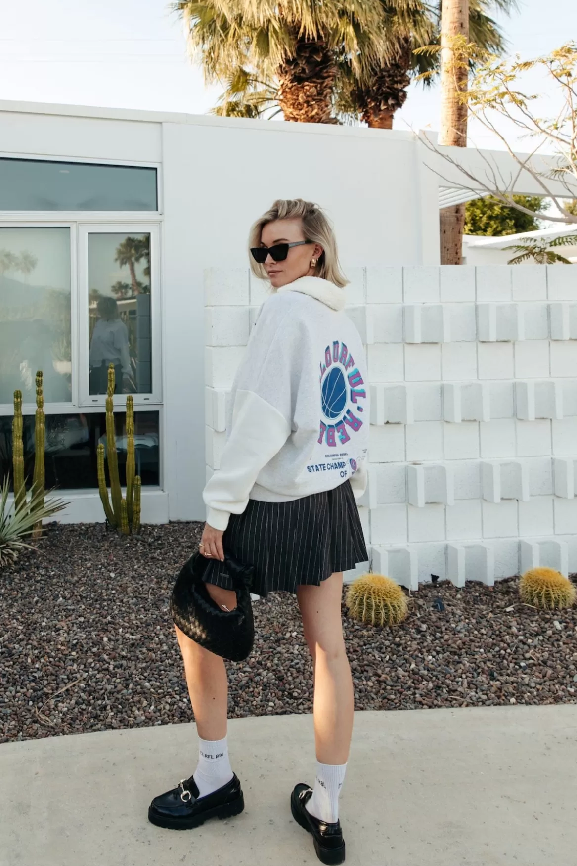 Colourful Rebel State Champ Sweat | Light grey melange