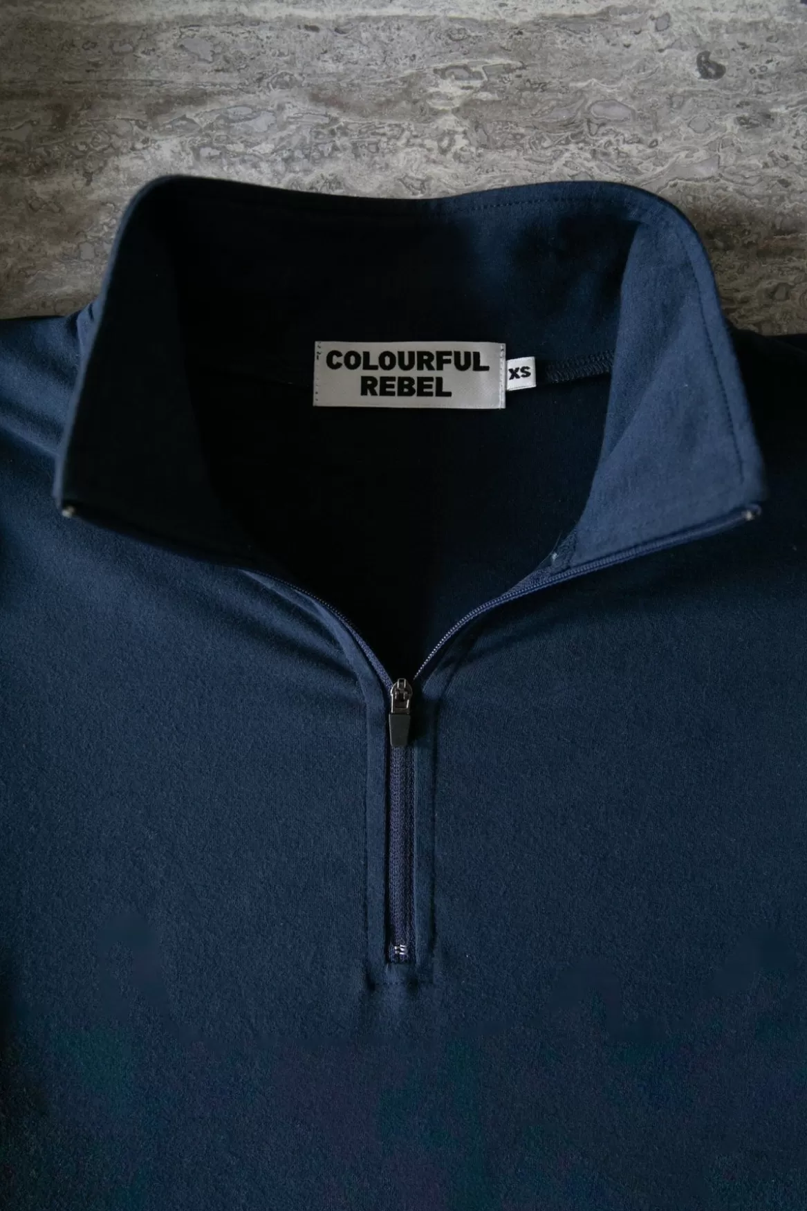 Colourful Rebel Uni Fitted Zip Top | Peacoat Blue