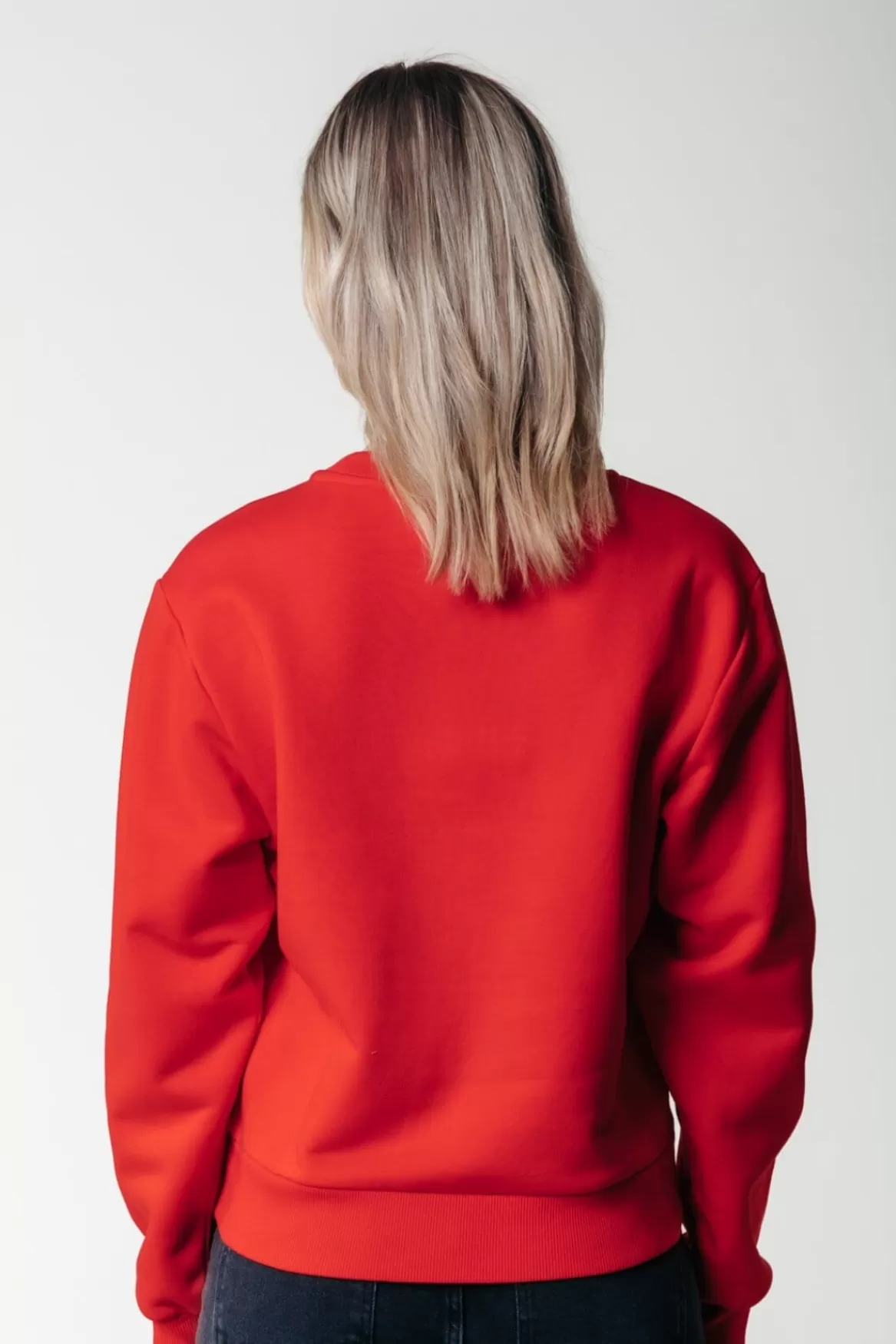 Colourful Rebel Uni Label Sweat | Scarlet Red