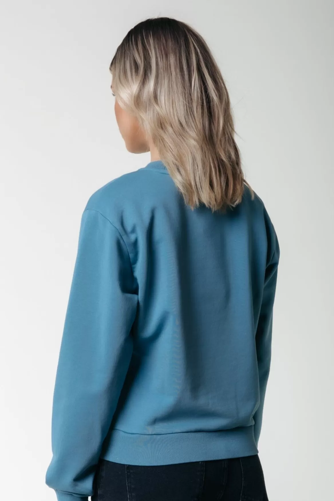 Colourful Rebel Uni Label Sweat | Soft petrol