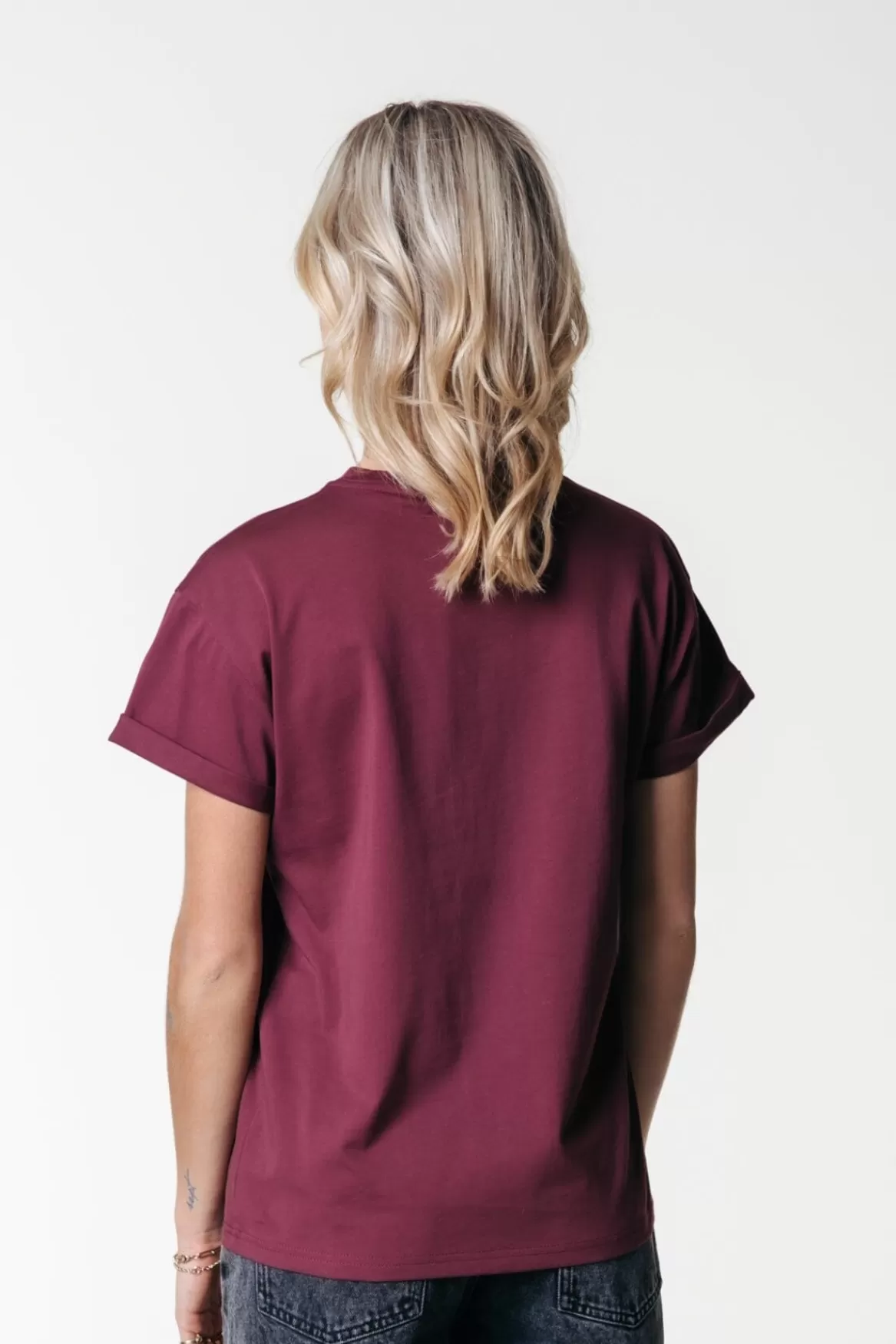 Colourful Rebel Uni Logo T-shirt | Port Red