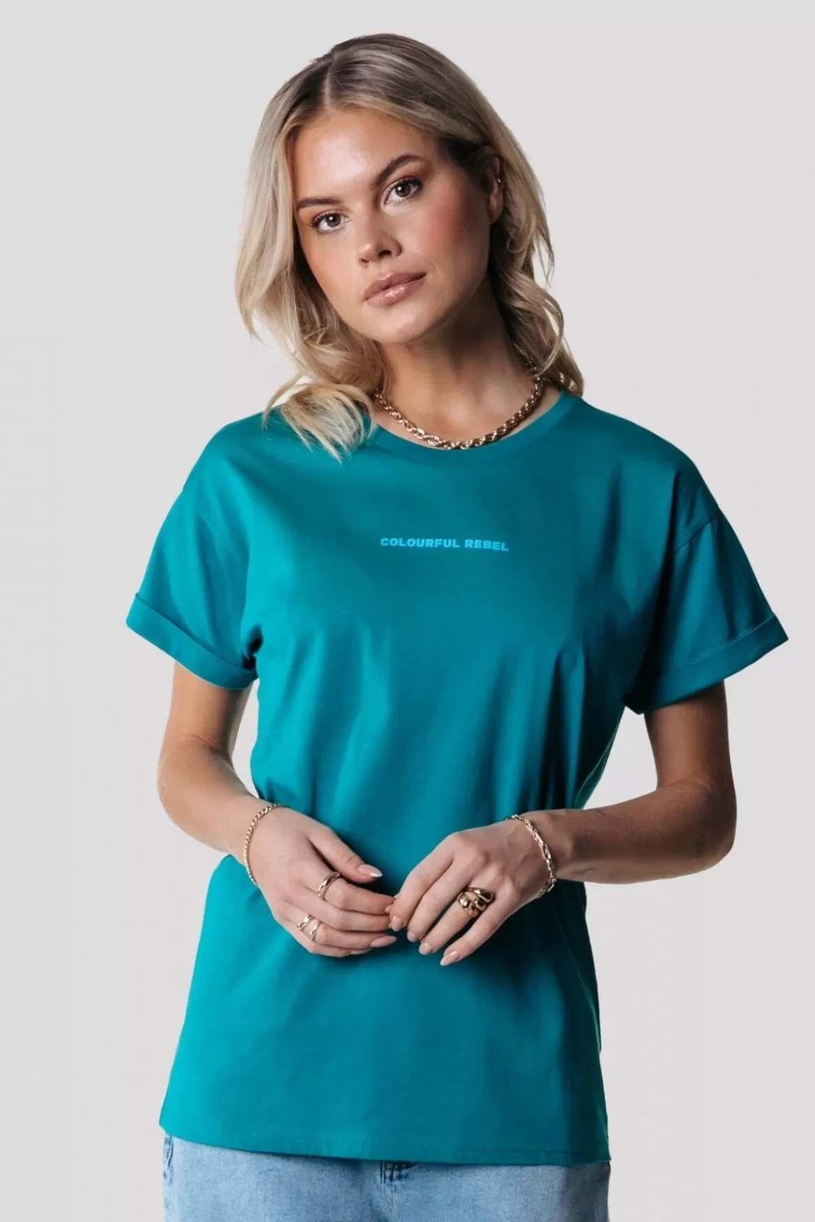 Colourful Rebel Uni Logo T-shirt | Shady Green