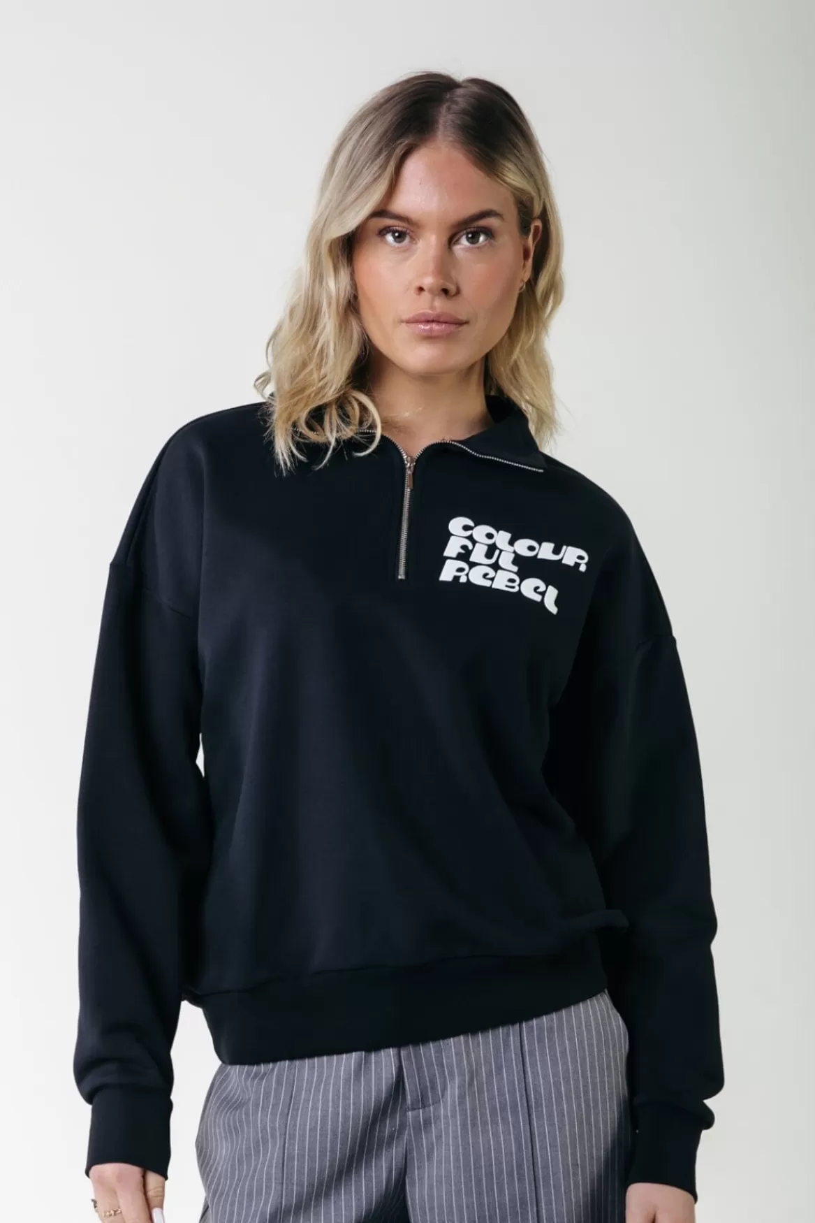 Colourful Rebel Uni Logo Zip Sweat |