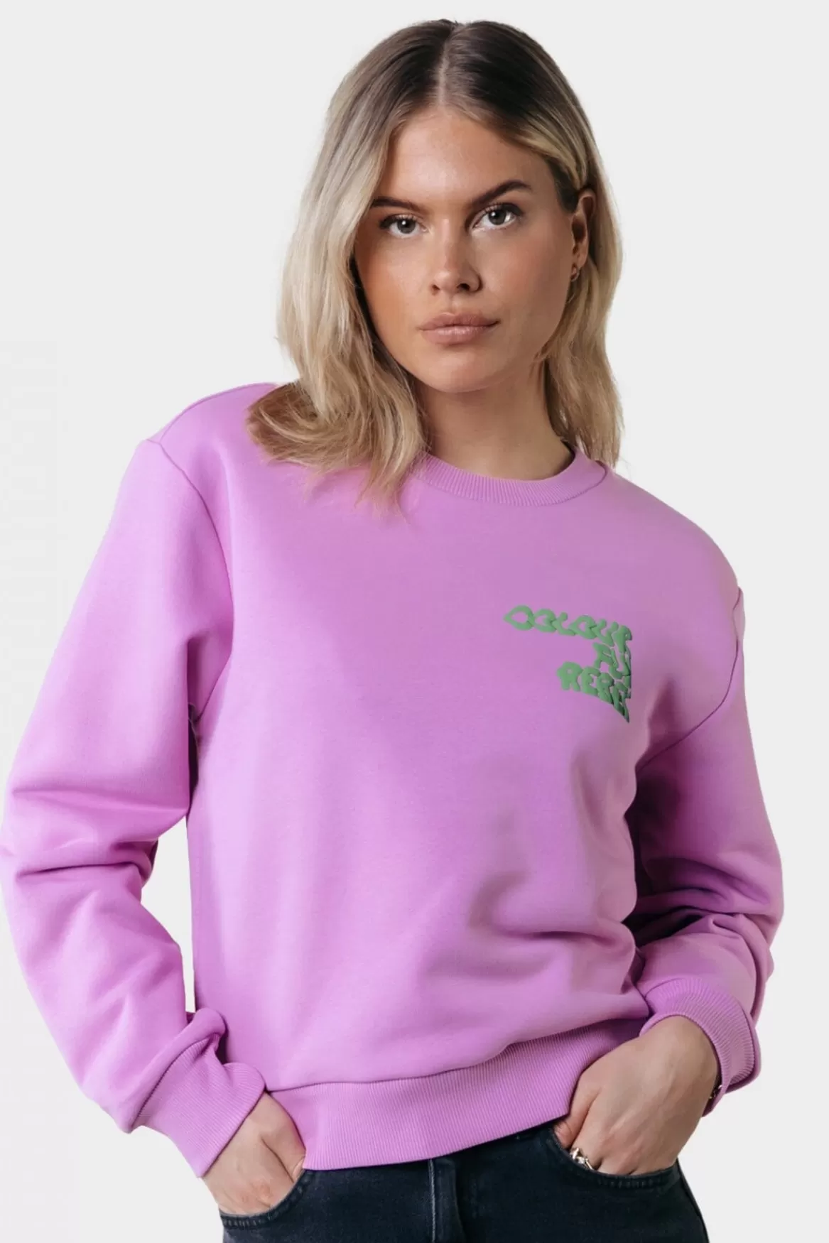 Colourful Rebel Wave Logo Sweat | Candy Pink