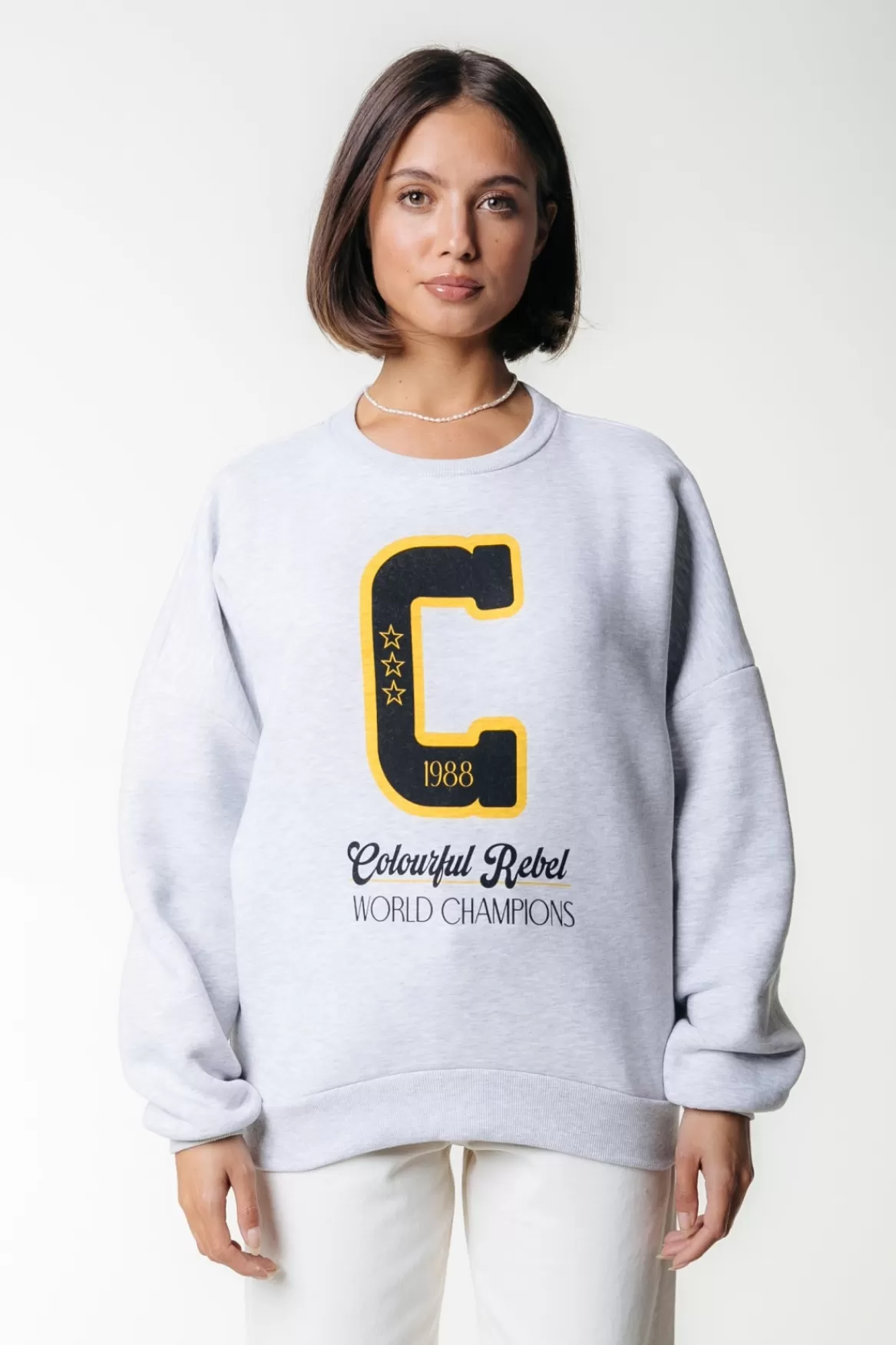 Colourful Rebel World Champions Sweat | Light grey melange
