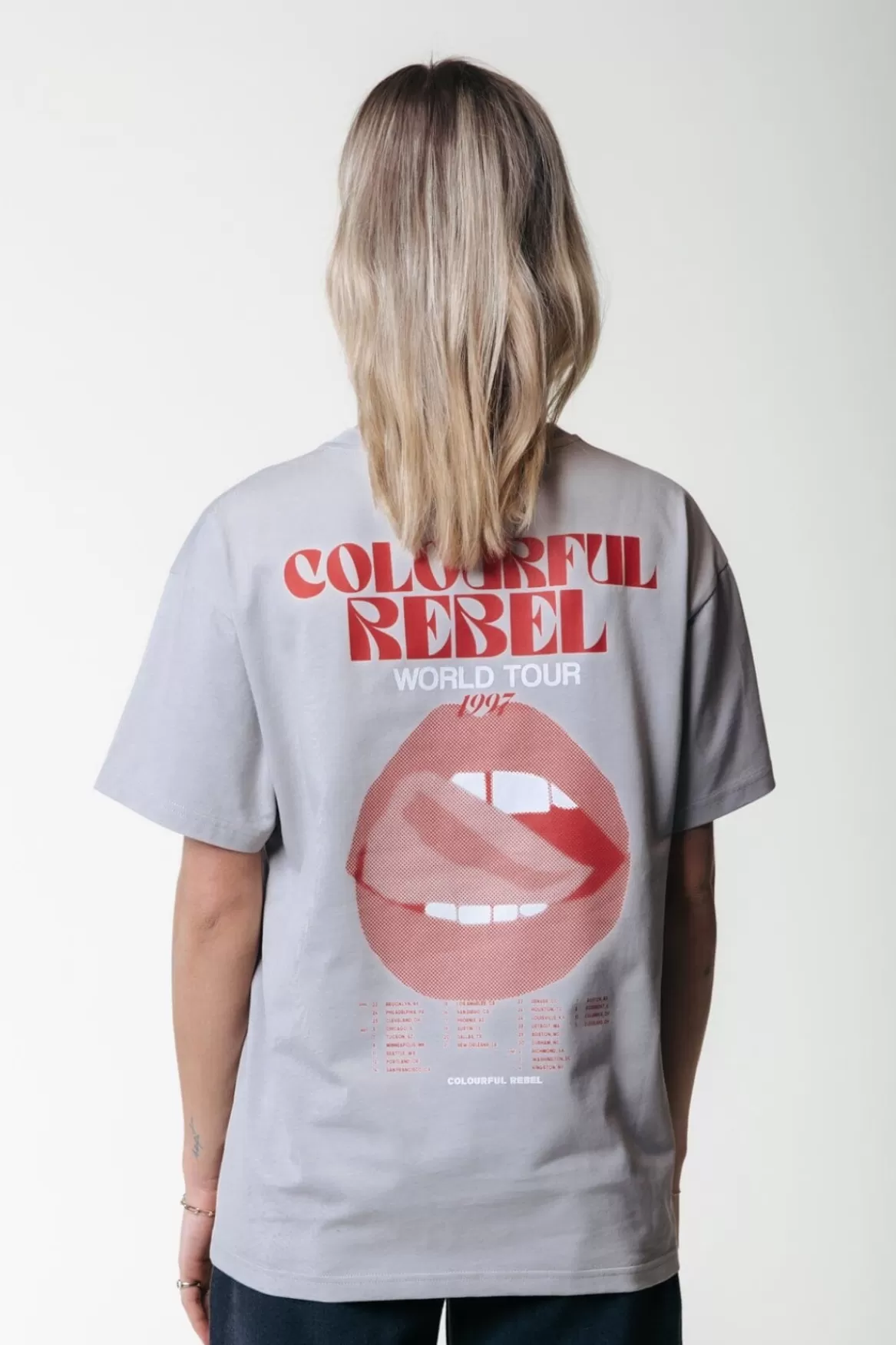 Colourful Rebel World Tour T-shirt | Light grey